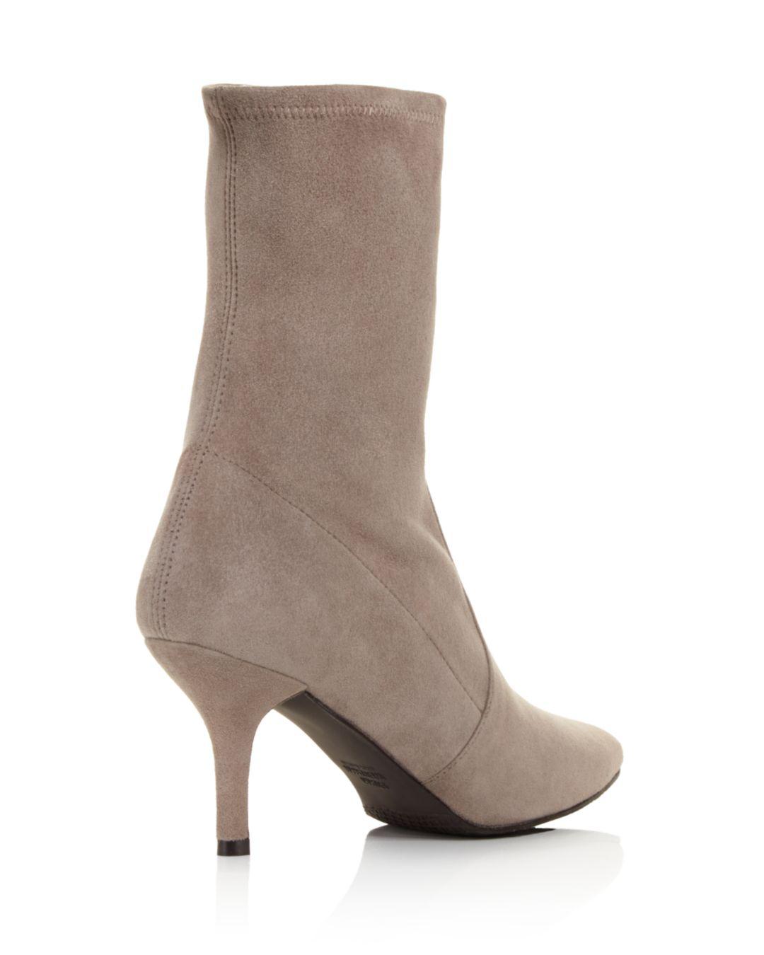 stuart weitzman stretch back leather booties