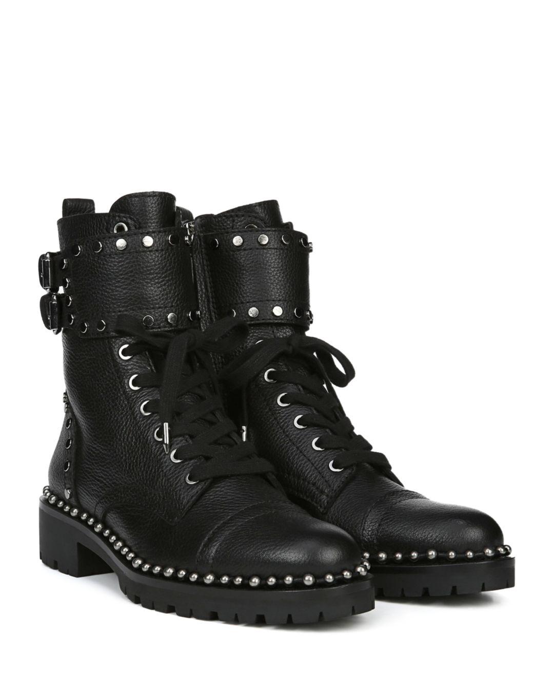 sam edelman studded combat boots