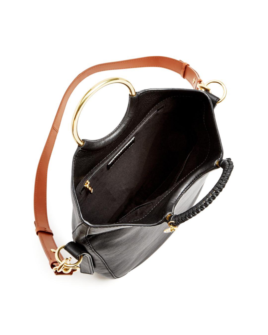 See By Chloé Monroe Ring Handle Convertible Leather Shoulder Bag in ...