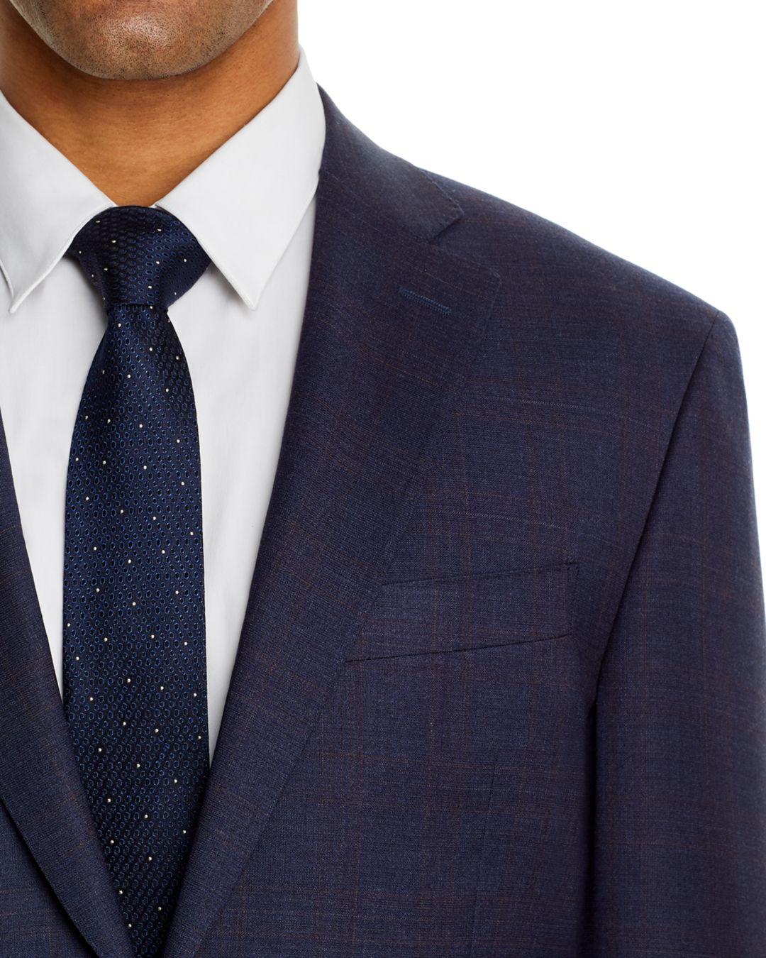 Canali Wool Siena Tonal Plaid Classic Fit Suit in Navy/Brown (Blue) for ...