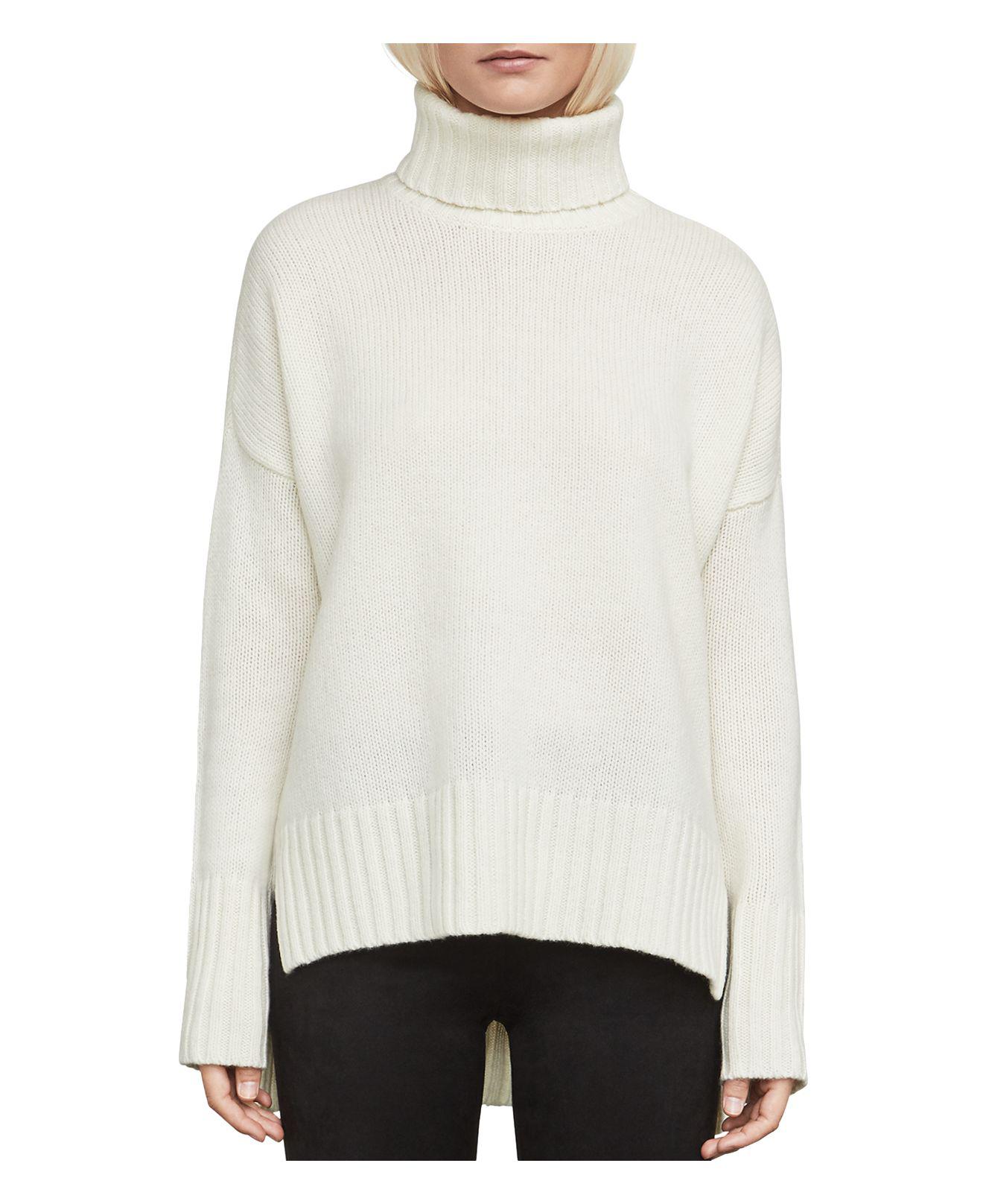 Lyst - Bcbgmaxazria Steffe High/low Turtleneck Sweater in White