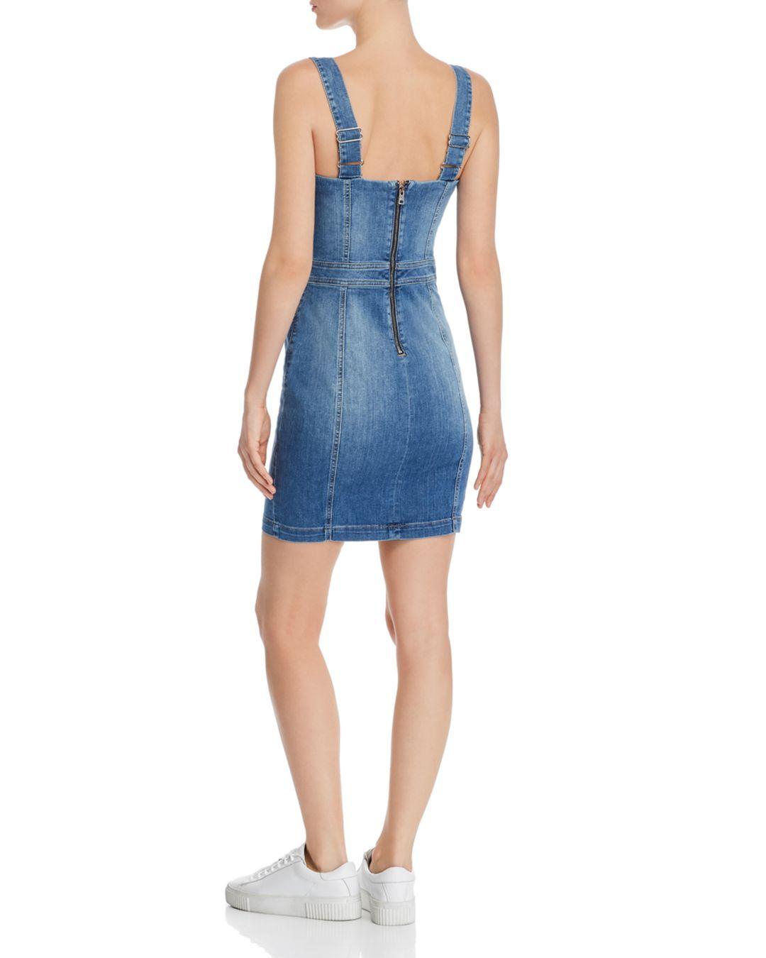 guess denim corset dress
