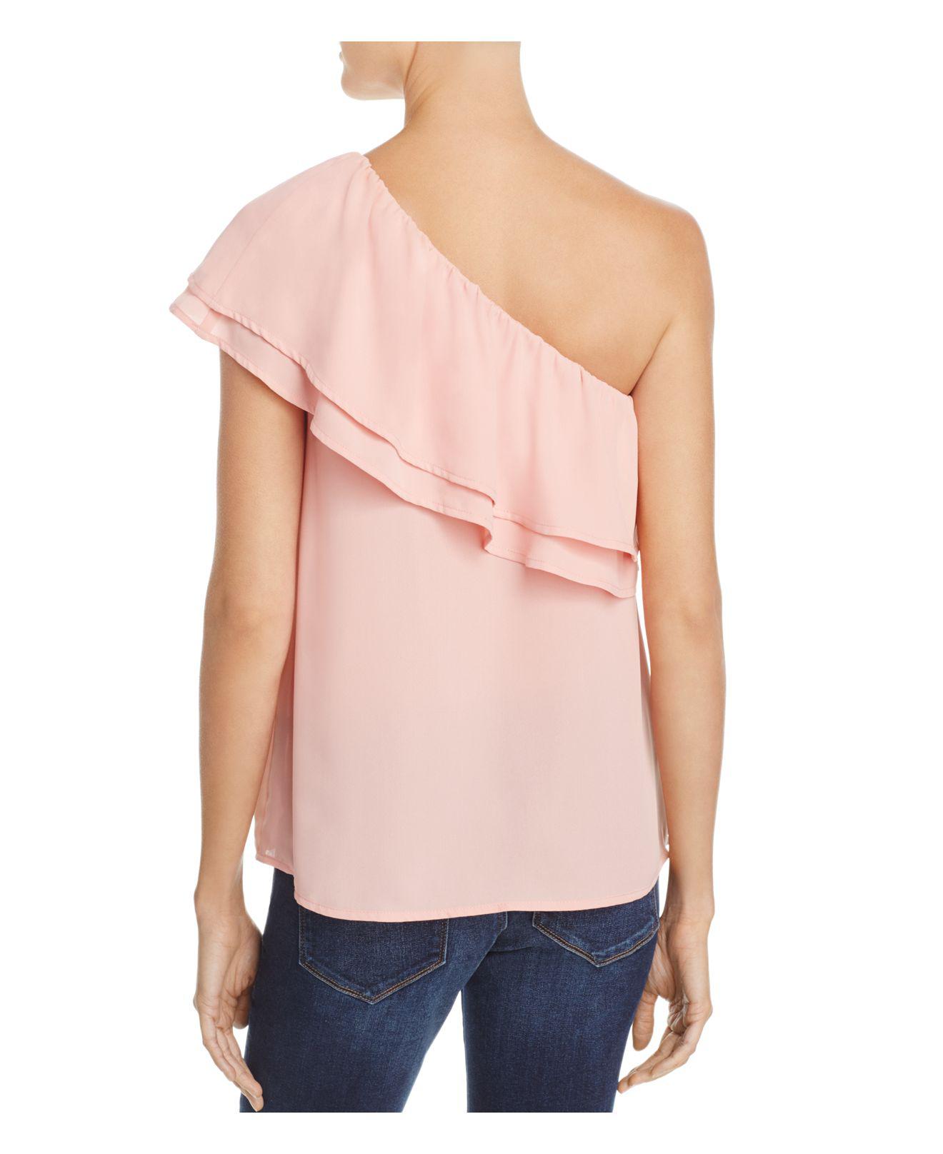 ruffle one shoulder