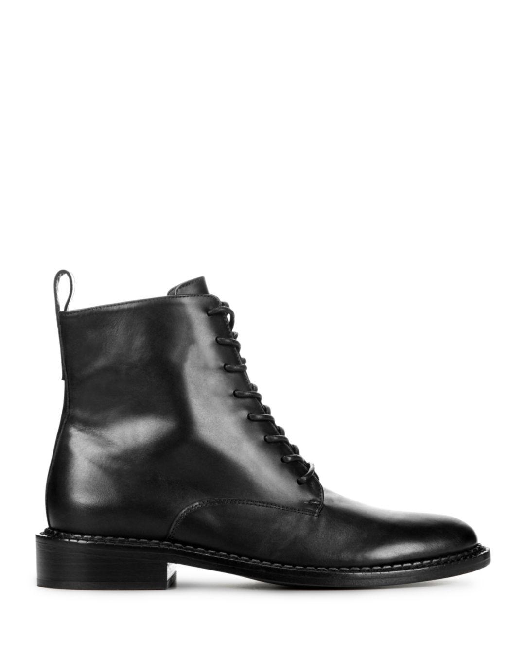 vince cabria leather combat boots