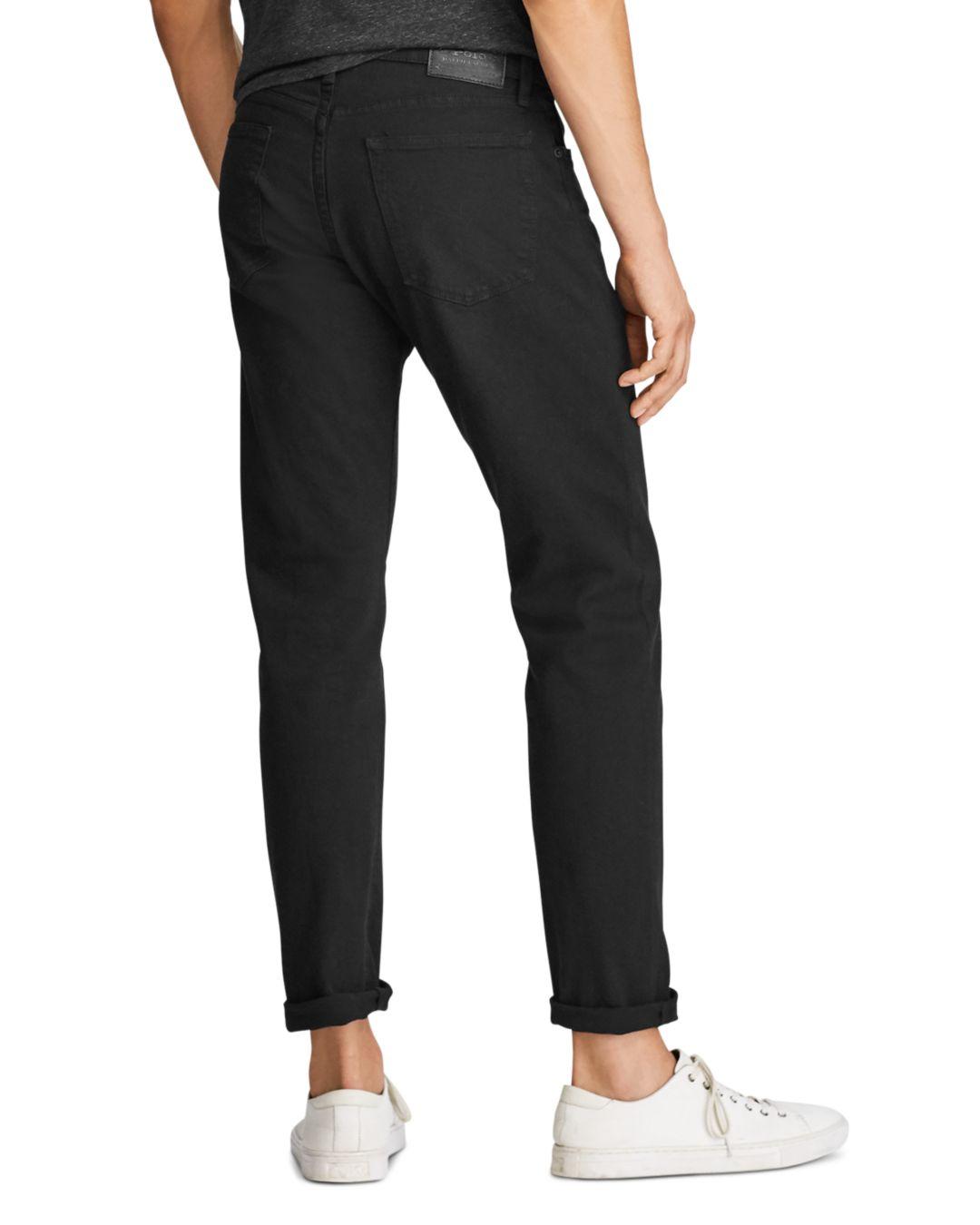 Polo Ralph Lauren Denim Hampton Relaxed Straight Fit Jeans in Black for Men - Lyst