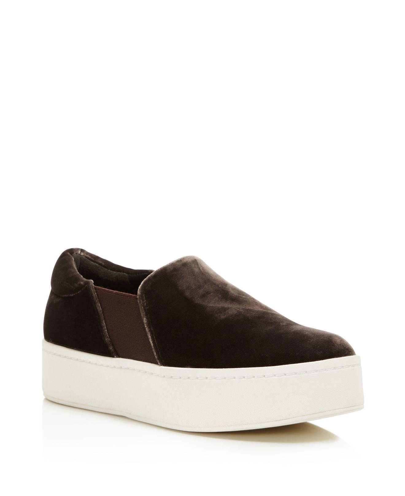 Vince Women's Warren Velvet Platform Slip-on Sneakers - Lyst