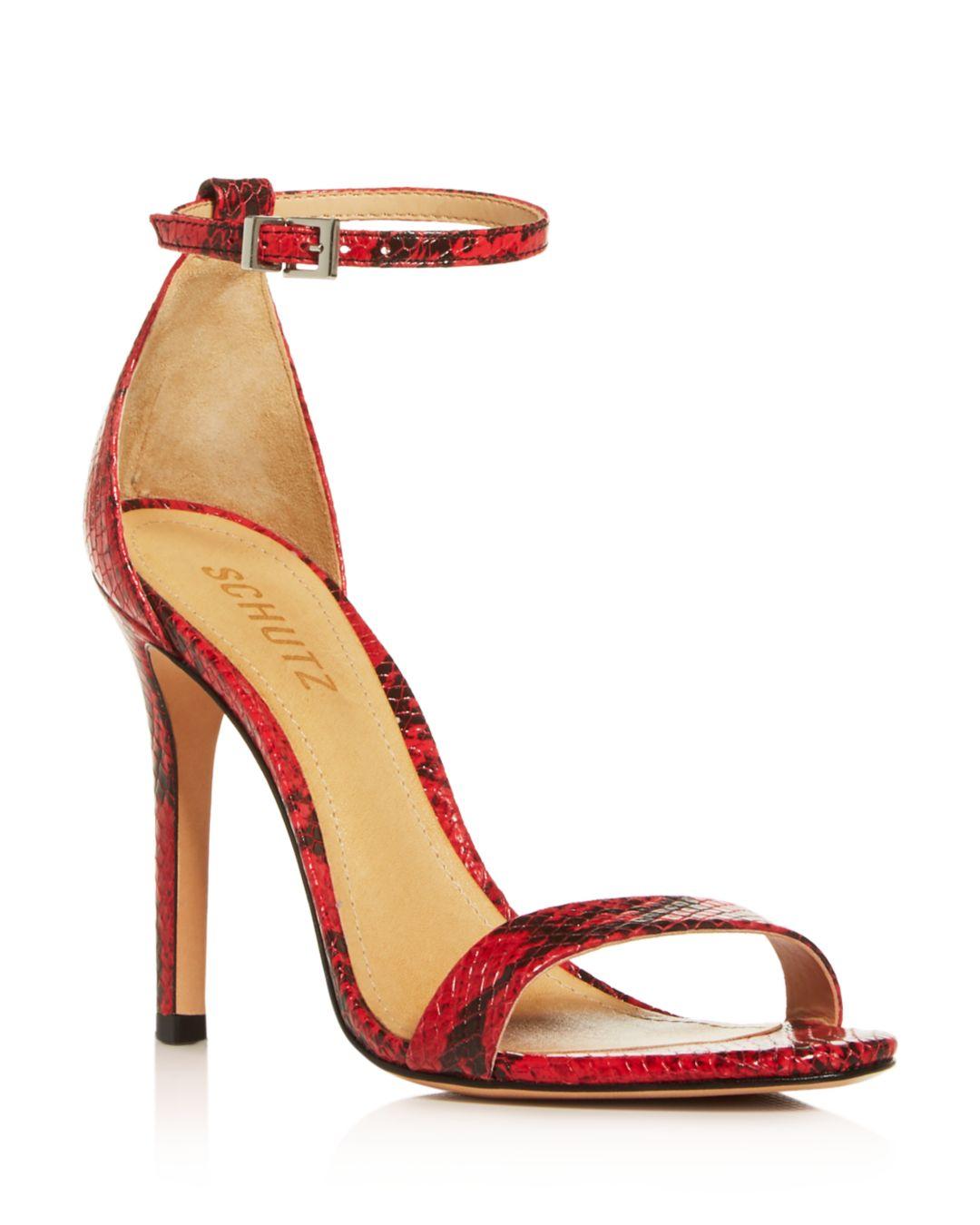 Schutz Women's Cadey - Lee High - Heel Sandals in Red - Lyst