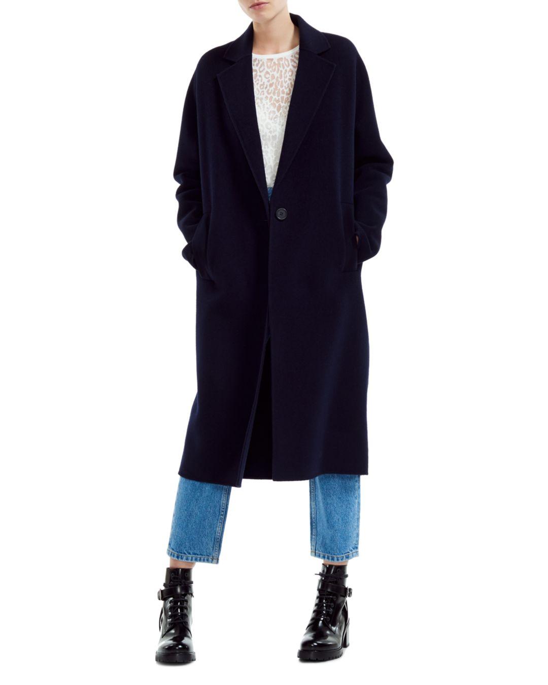 maje wool blend coat