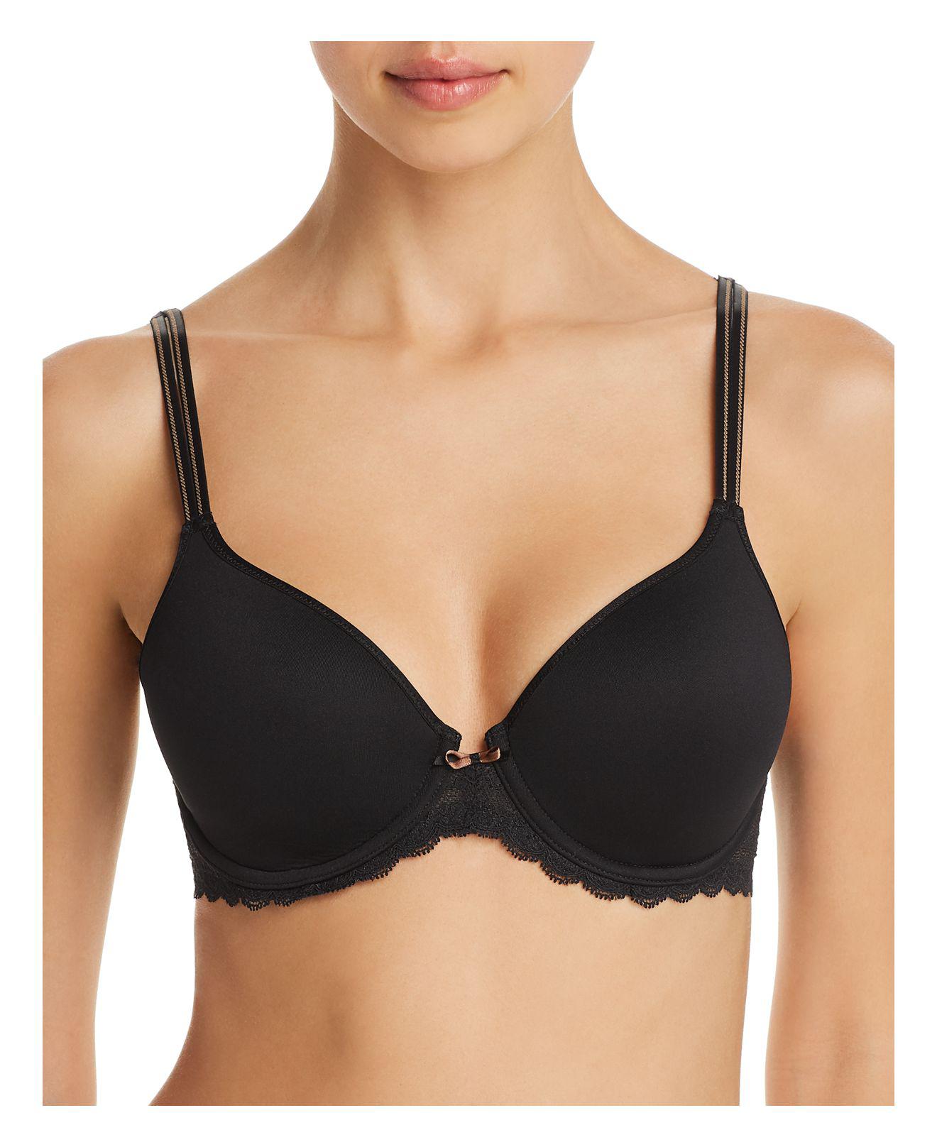 Lyst Chantelle Merci Spacer T shirt Bra In Black