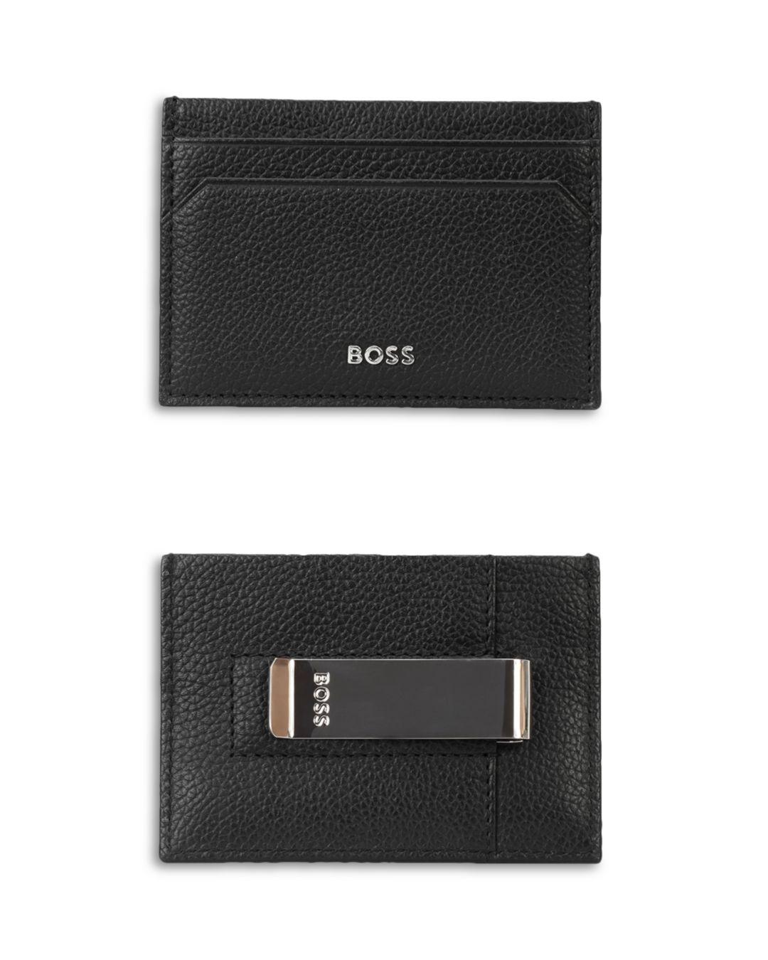 BOSS by HUGO BOSS Highway Leather Money Clip in Black for Men | Lyst