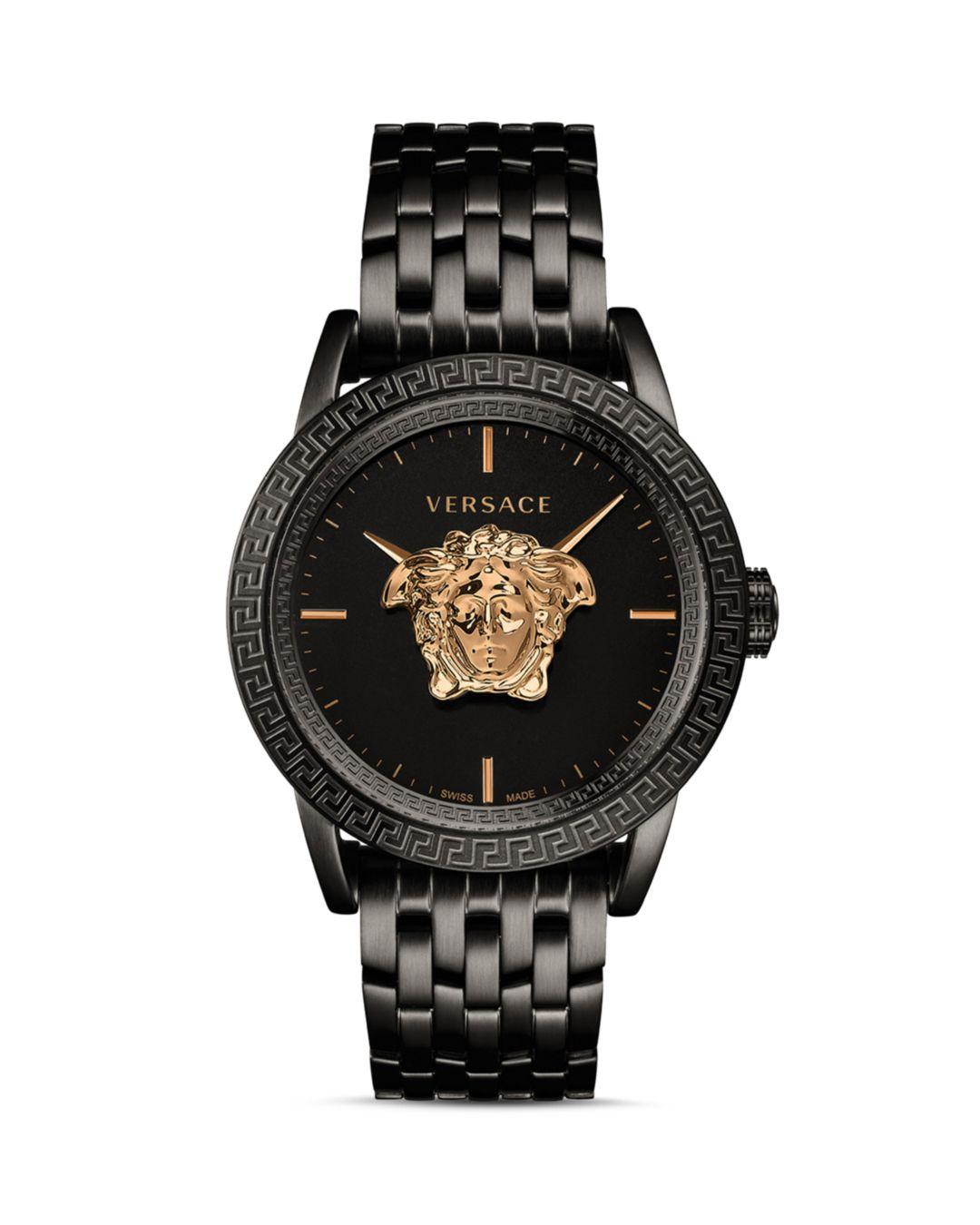 black and gold versace watch