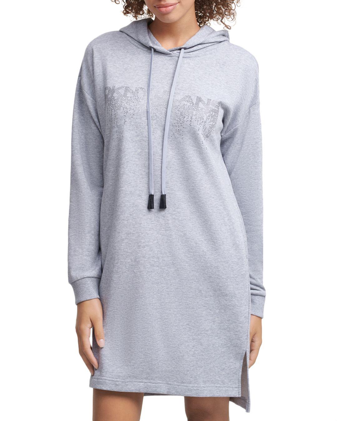 dkny hooded dress