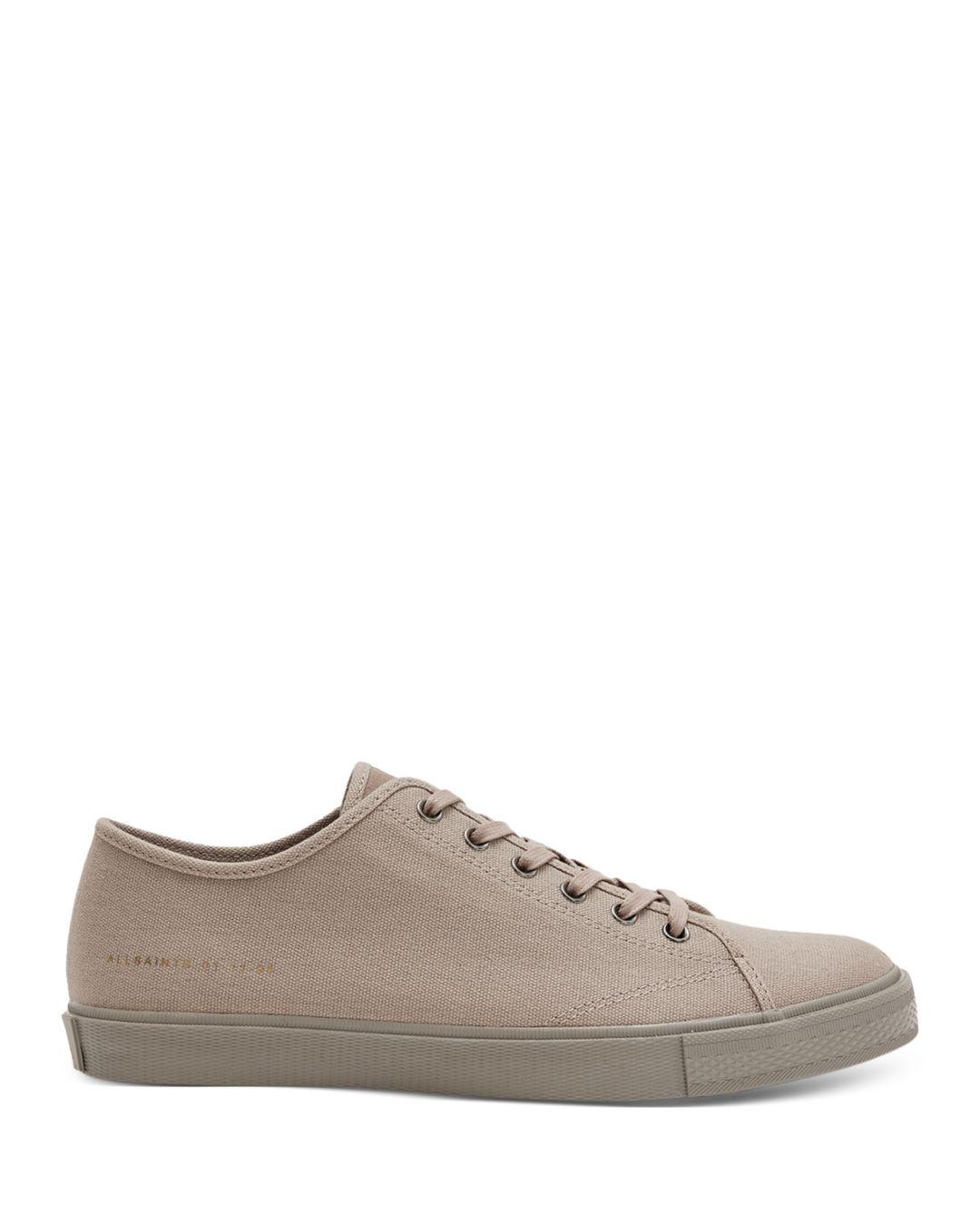 AllSaints Theo Lace Up Low Top Sneakers in Gray for Men Lyst