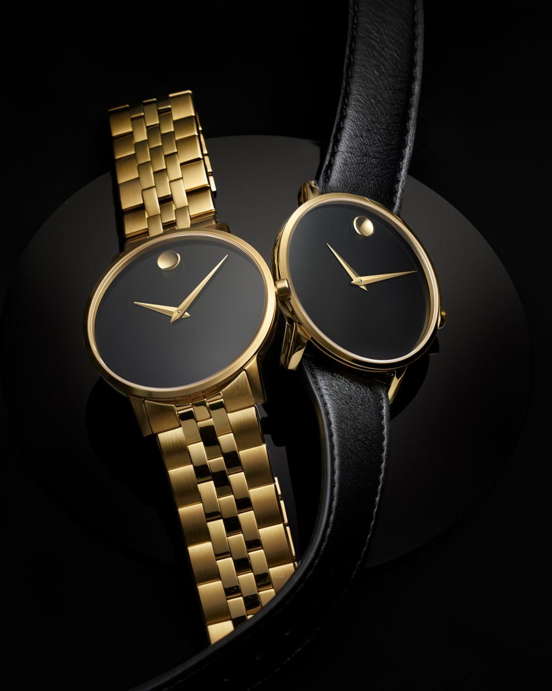 movado classic museum gold