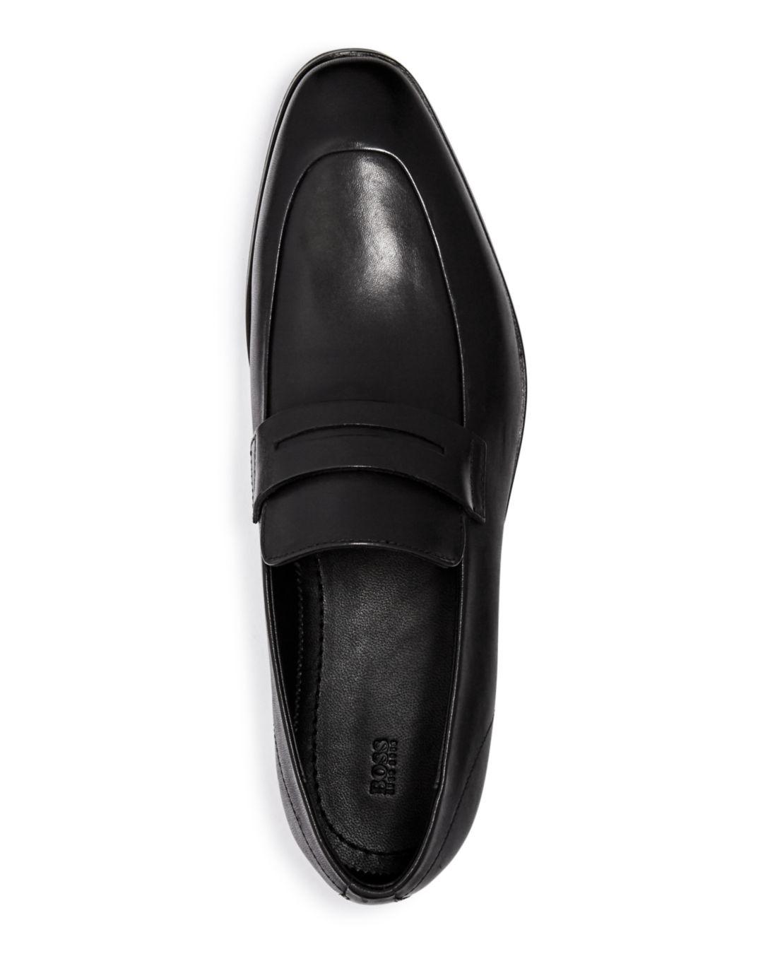 hugo boss leather loafers