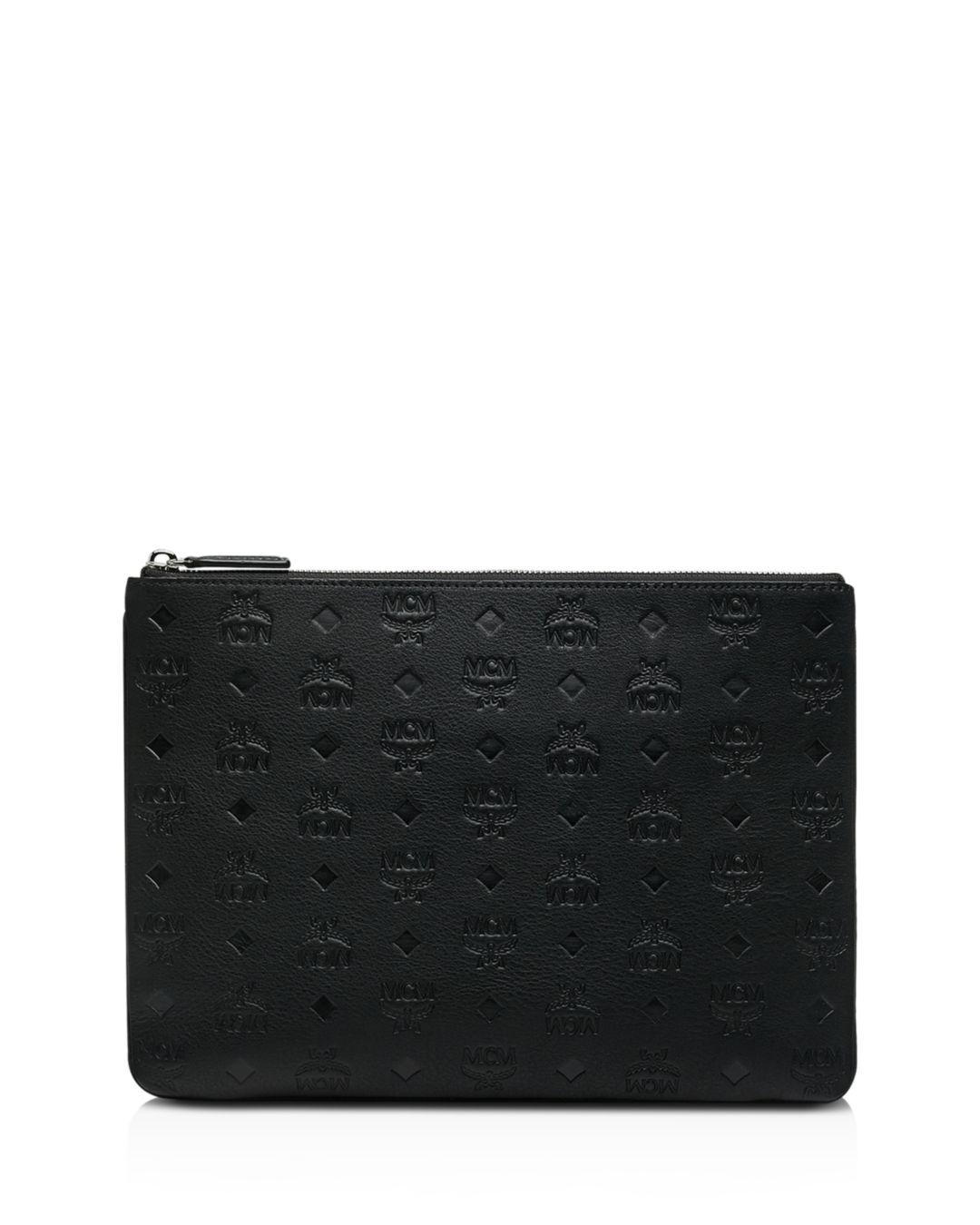 Klara Monogram Calfskin Leather Crossbody Pouch Black atelieryuwa