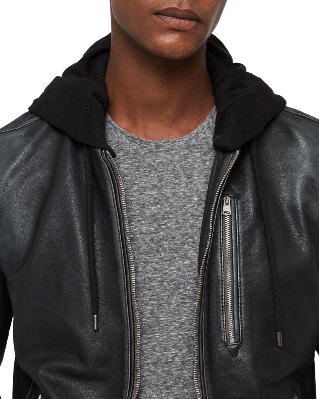 abbot leather bomber jacket