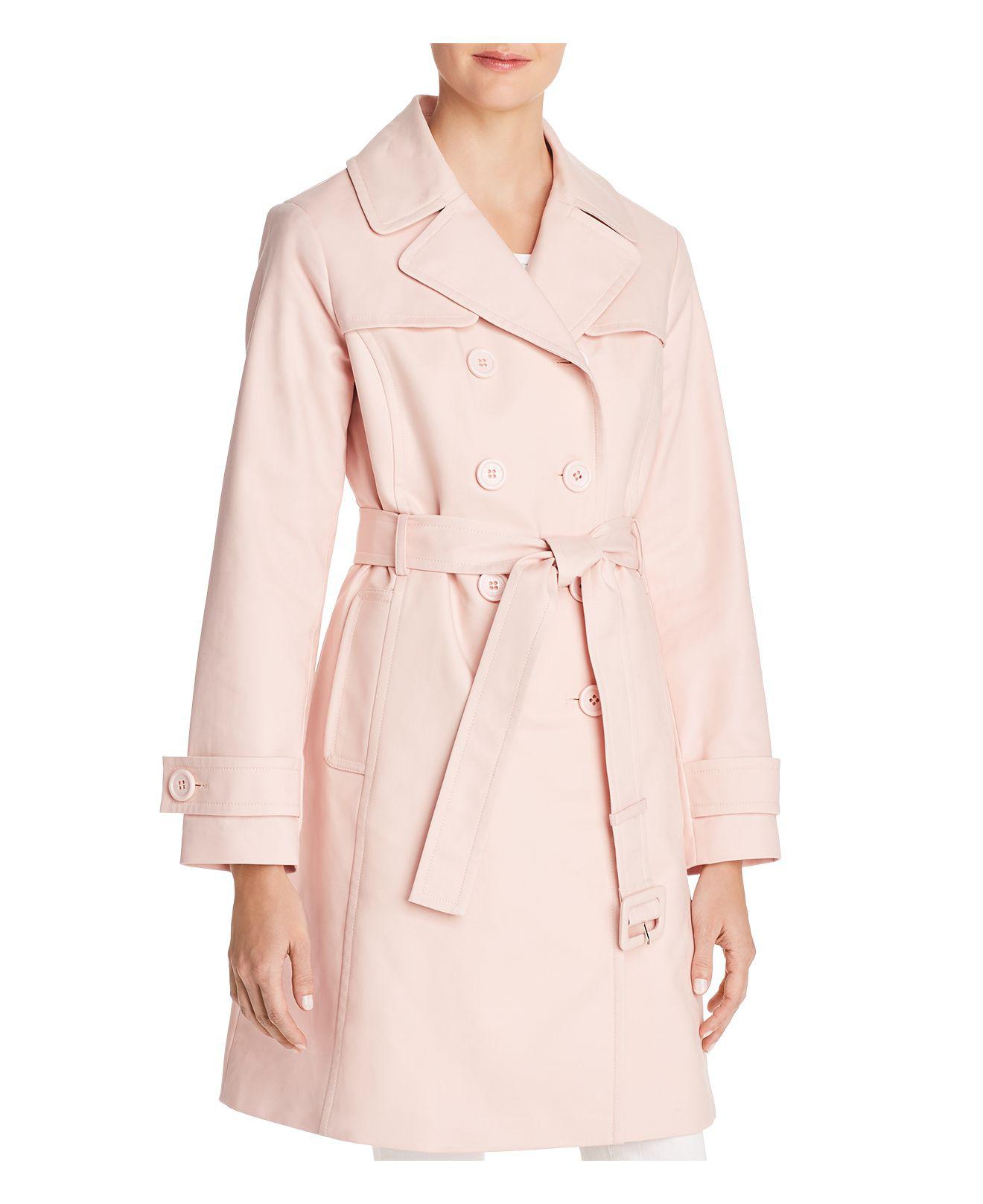 Kate Spade Double-breasted Bow Back Trench Coat in Pink - Lyst