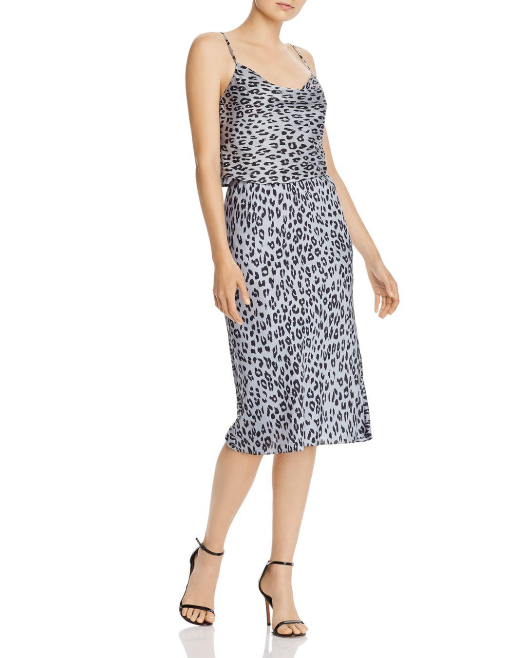 bardot mayah leopard skirt