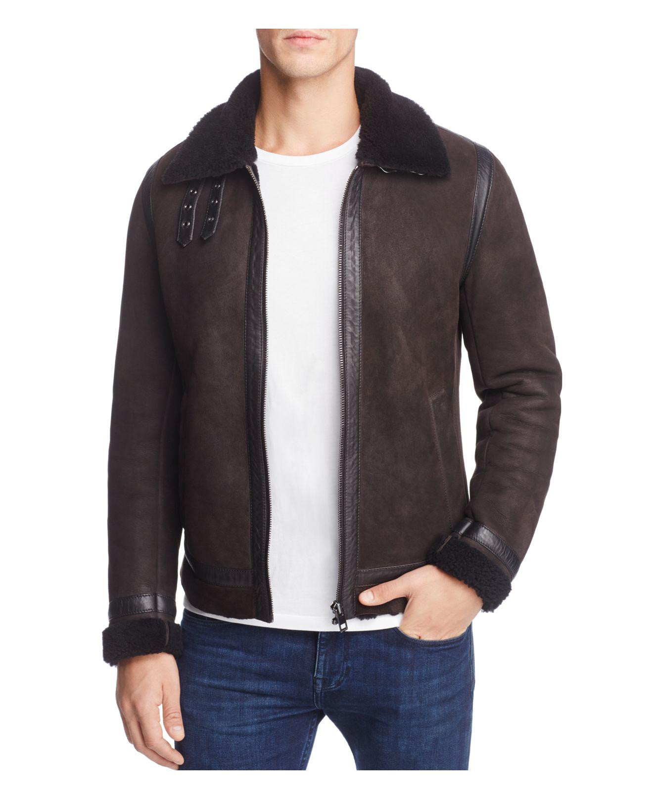 HUGO Boss Jearling Shearling Leather Jacket in Dark Brown (Brown) for Men -  Lyst