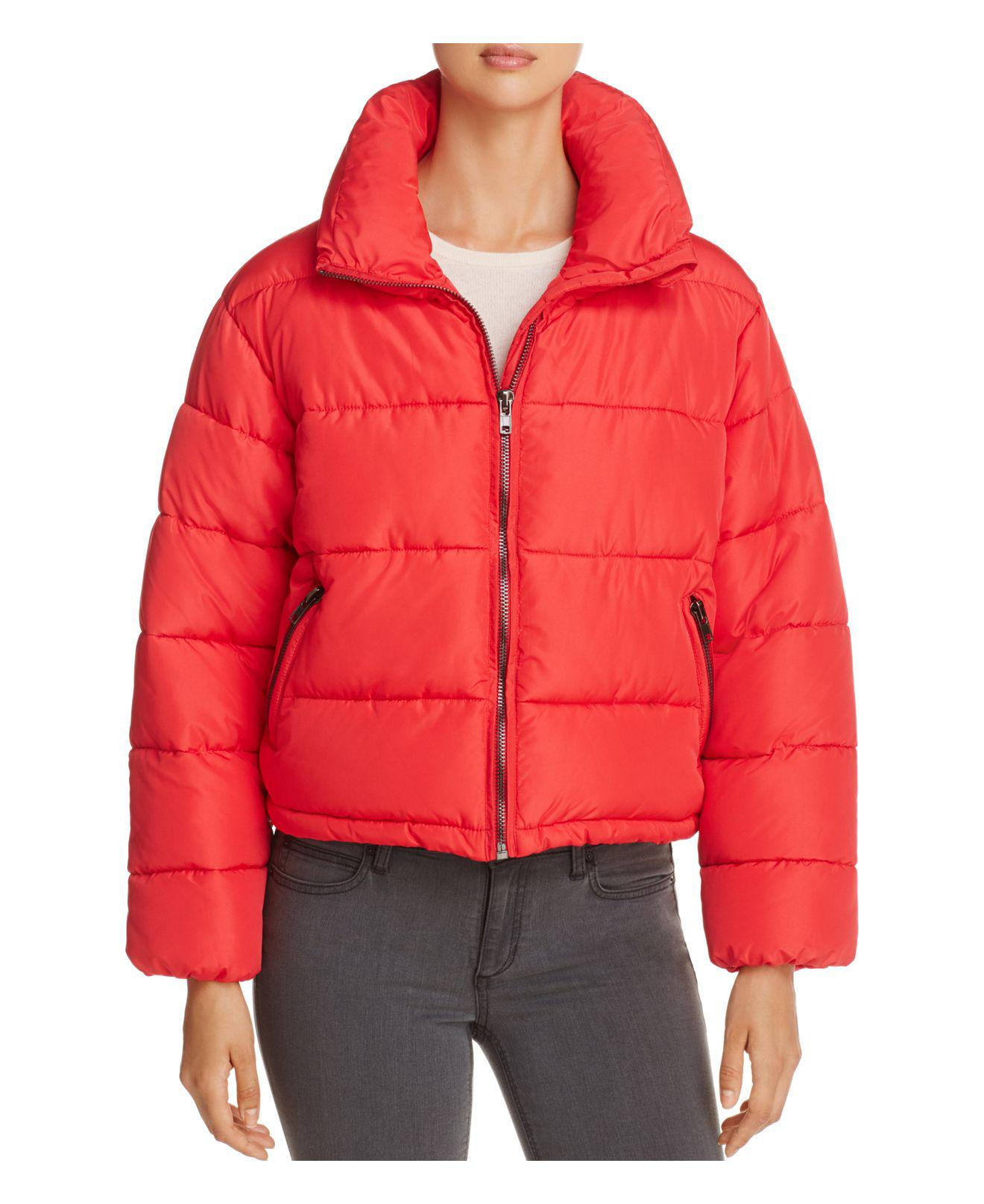 Lyst Glamorous Puffer Jacket in Red
