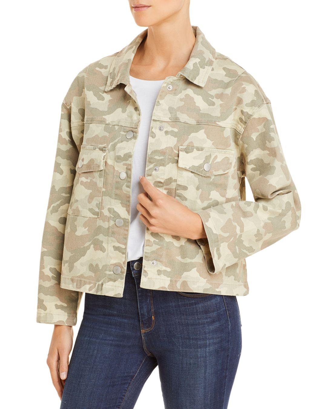 camo cropped denim jacket