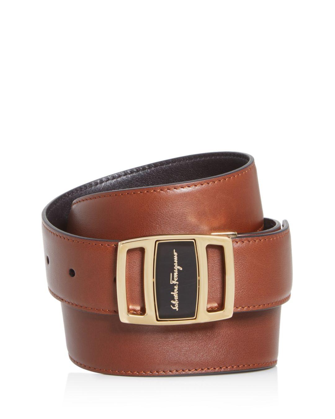 Ferragamo Men&#39;s Adjustable & Reversible Leather Belt in Black (Brown) for Men - Lyst