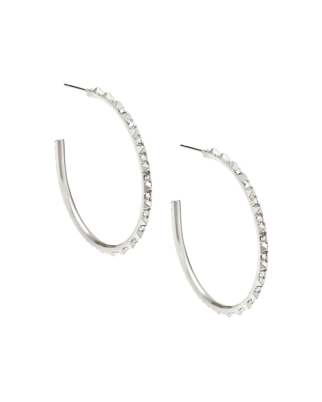 Kendra Scott Veronica Hoop Earrings in Silver (Metallic) | Lyst