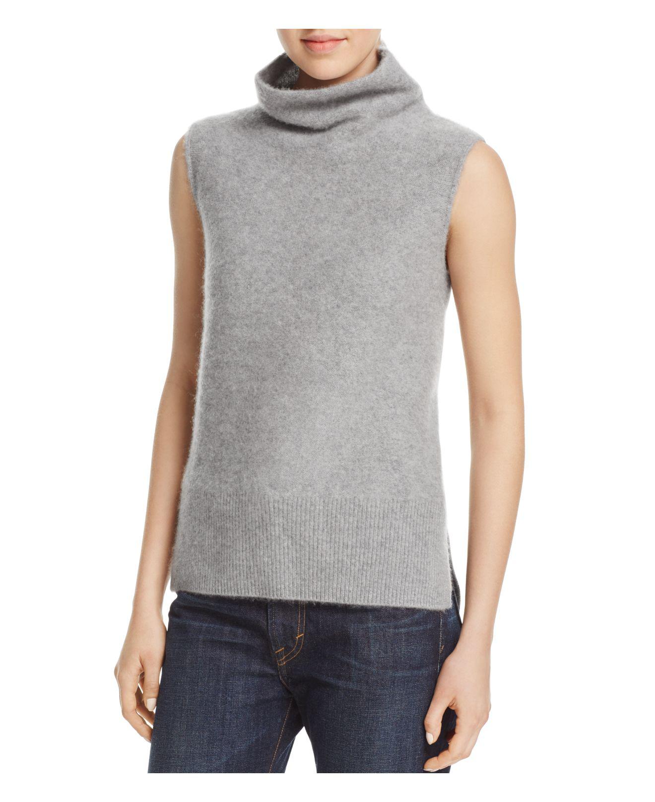 Vince Sleeveless Cashmere Sweater in Gray Lyst