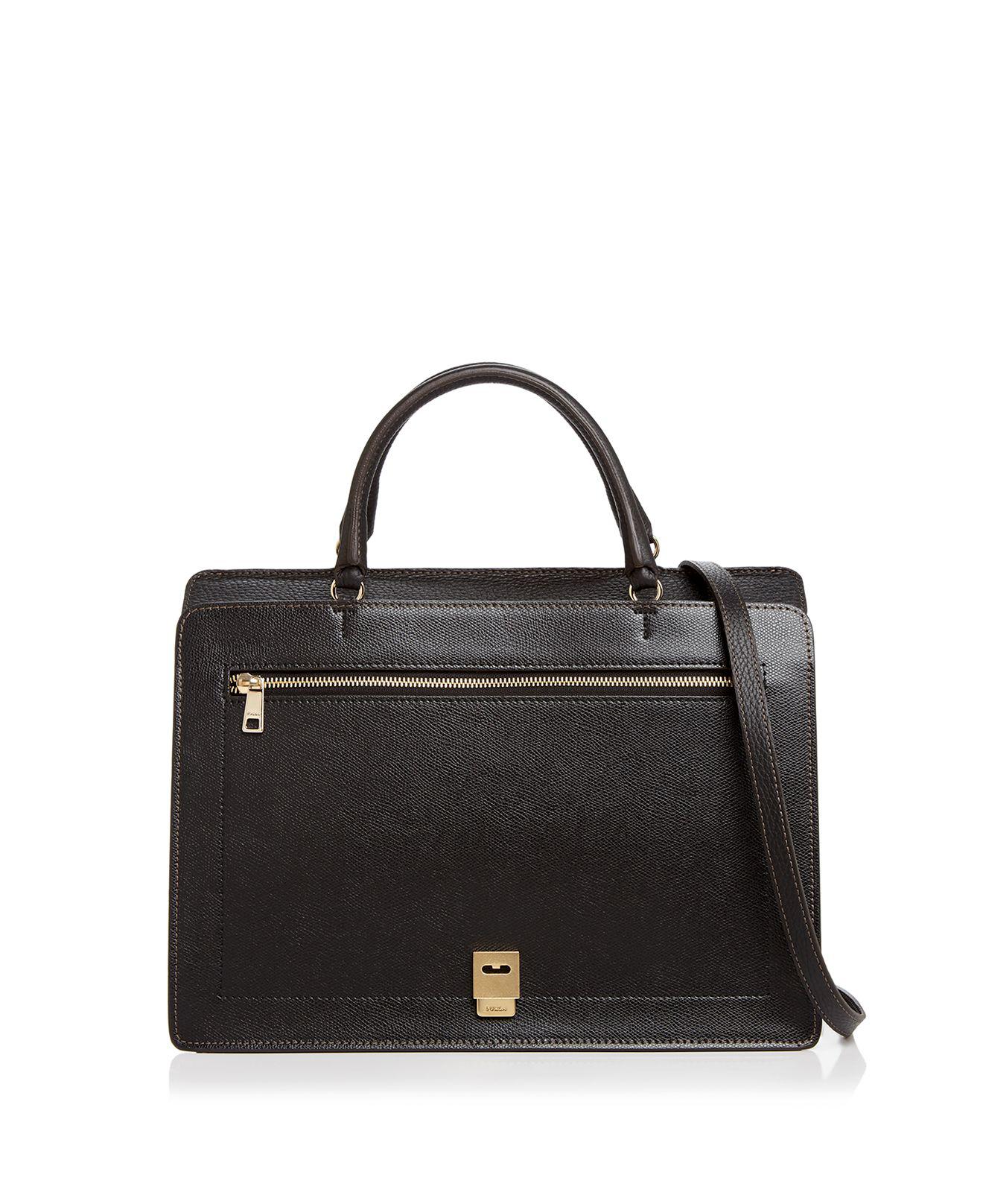 Lyst Furla Like Top Handle Medium Leather Satchel in Black