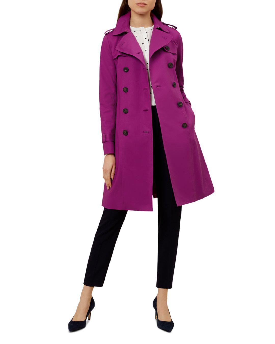 Hobbs Saskia Trench Coat in Purple - Lyst