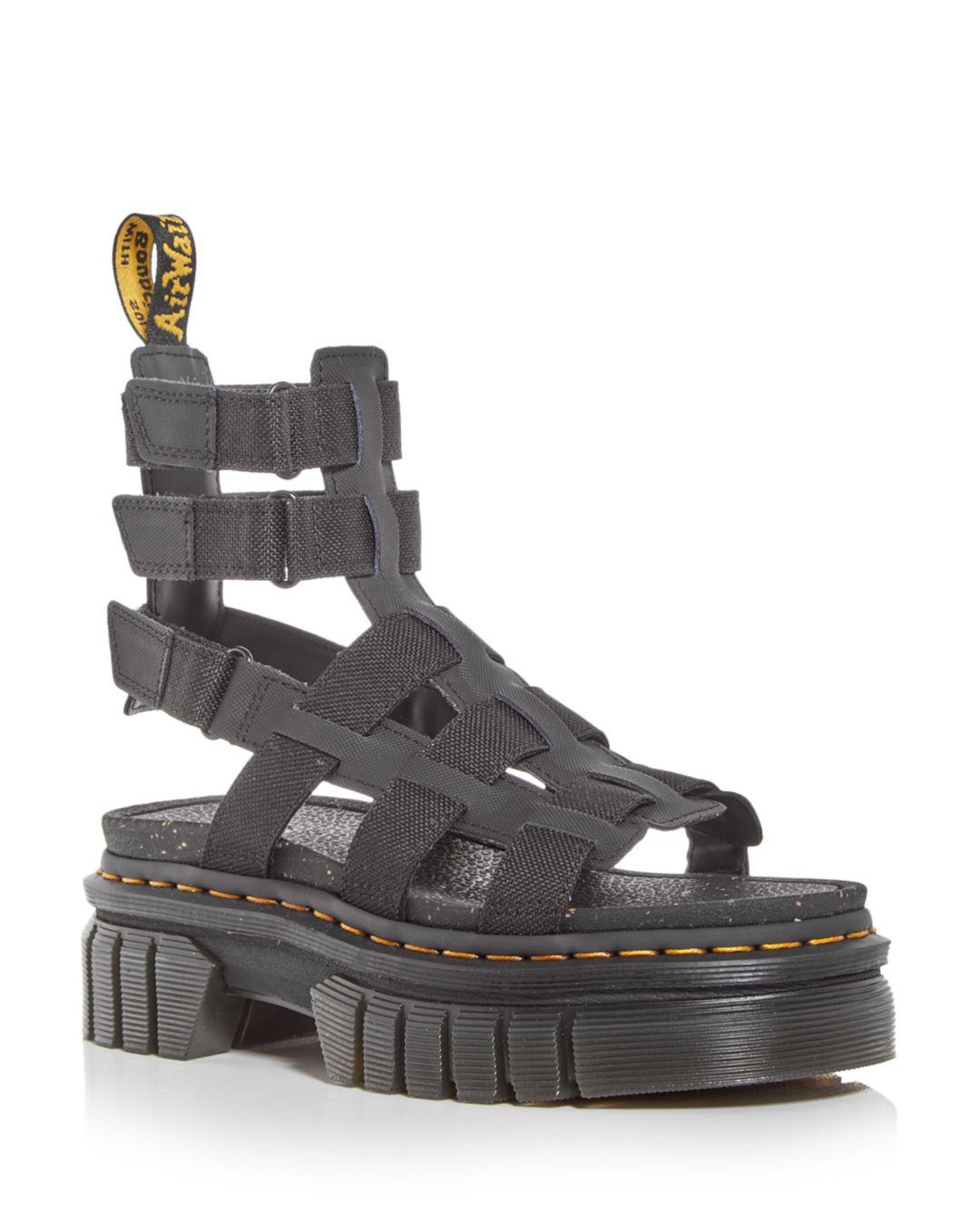 Dr. Martens Ricki Platform Gladiator Sandals in Black Lyst