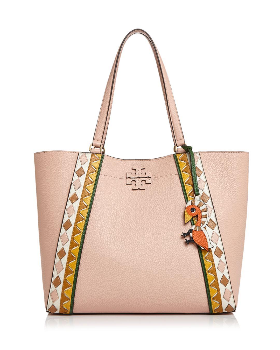 Tory Burch Leather Mcgraw Patchwork Carryall in Pink - Lyst