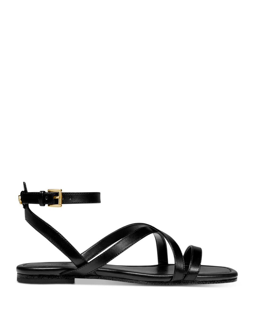 michael michael kors women's tasha strappy flat sandals