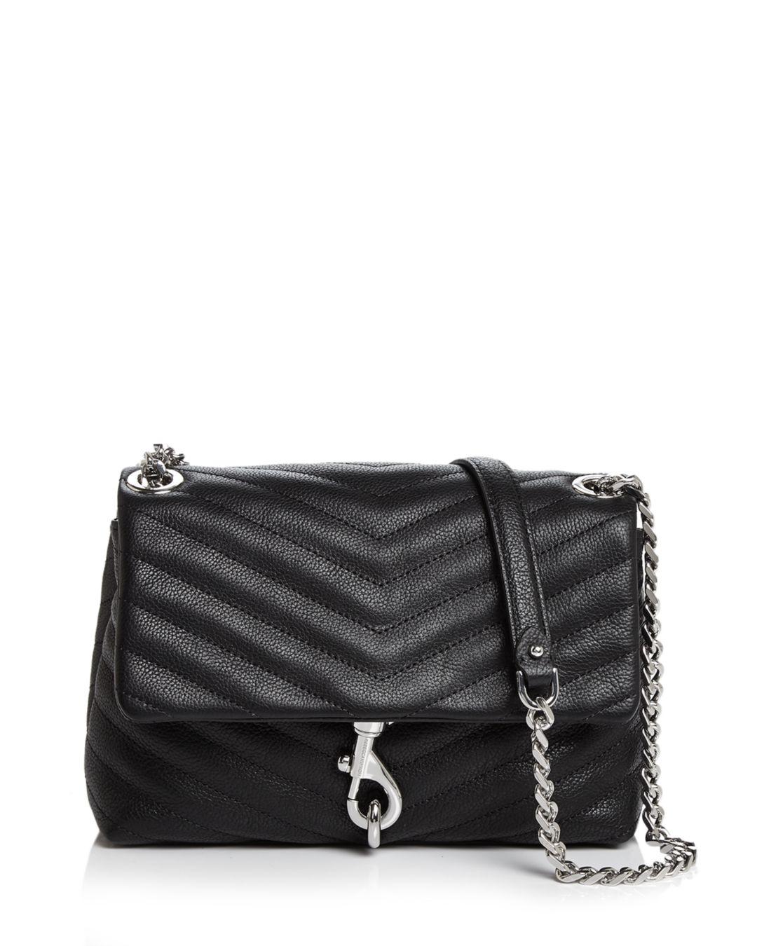 Rebecca Minkoff Edie Quilted Leather Convertible Crossbody in Black ...