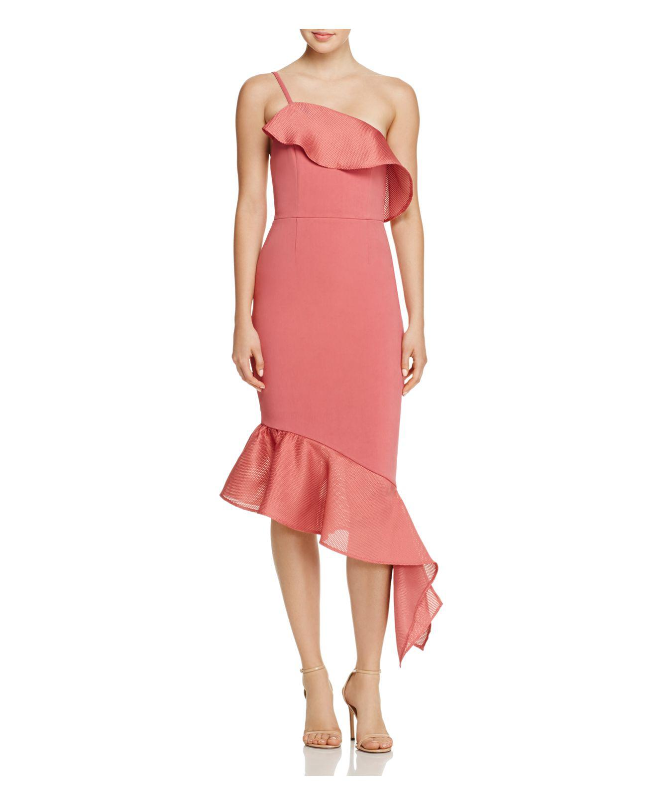 Lyst - La Maison Talulah Expression Asymmetric Ruffle Dress in Pink