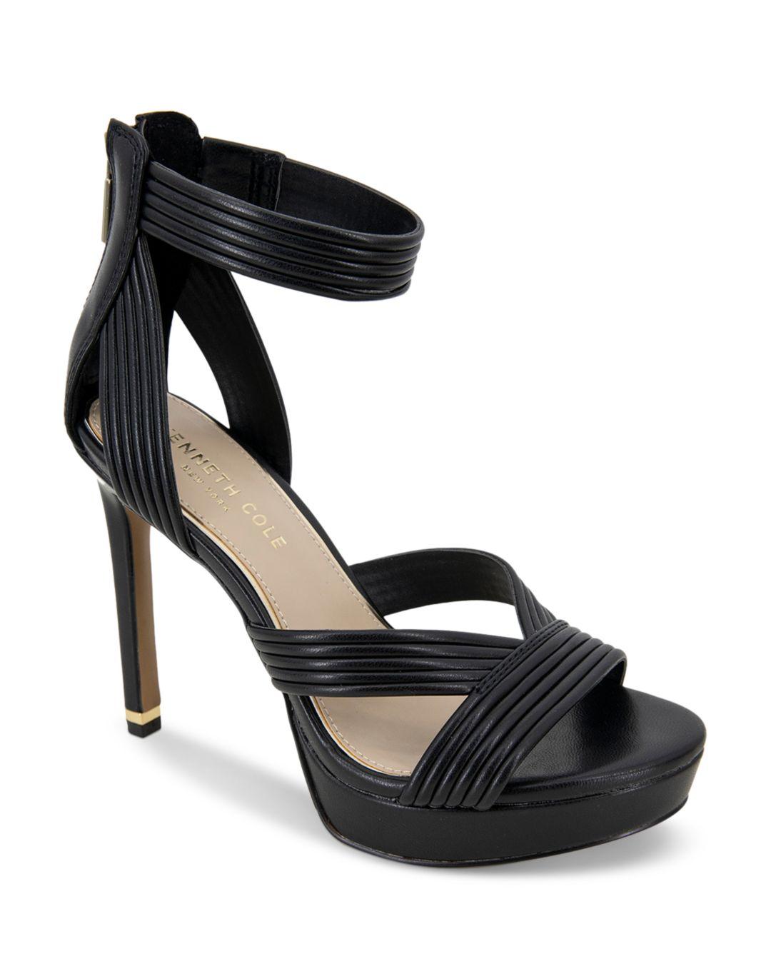 Cole Nadine Ankle Strap High Heel Sandals in Black Lyst