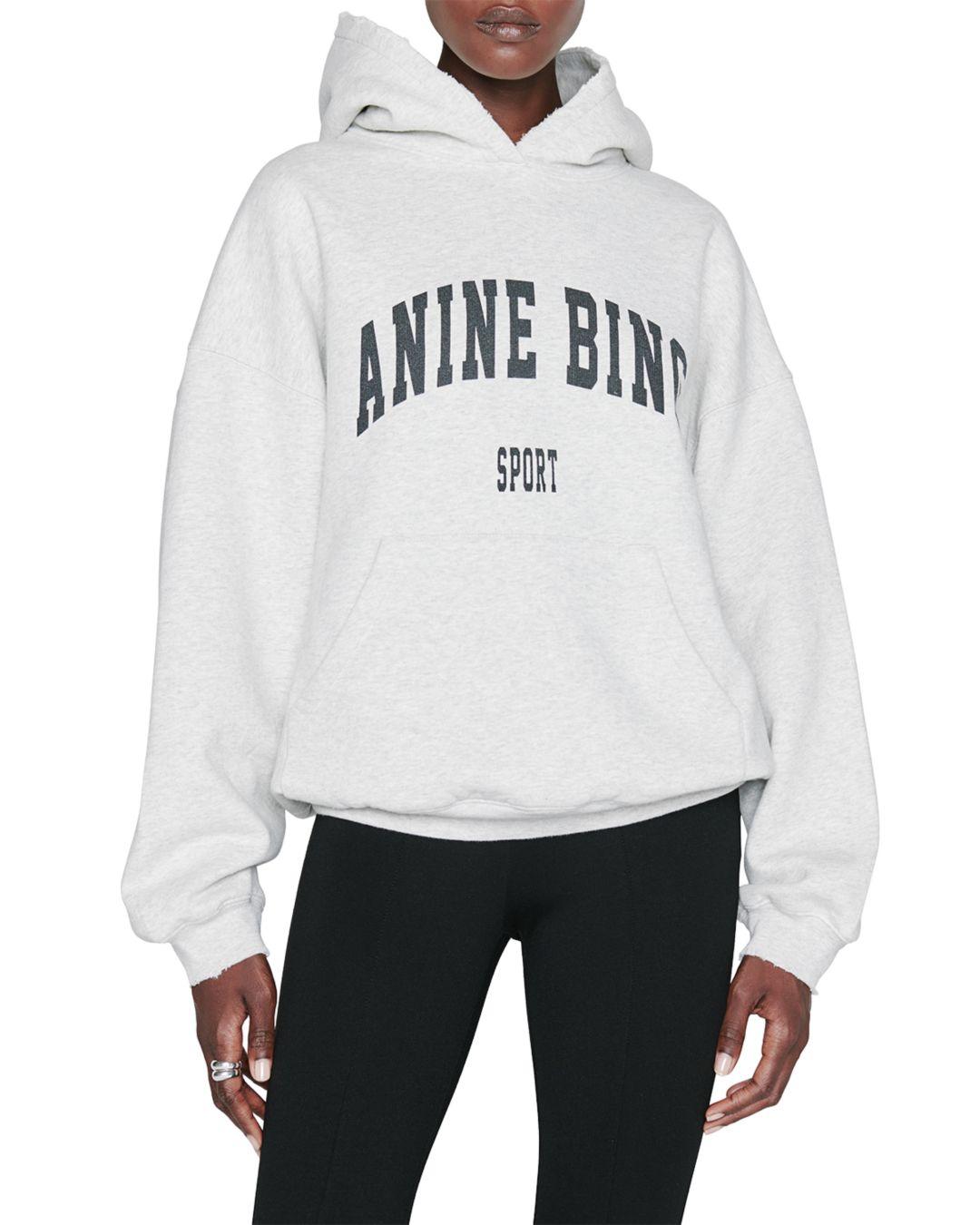 Anine Bing Harvey Logo Hoodie in Grey | Lyst Canada