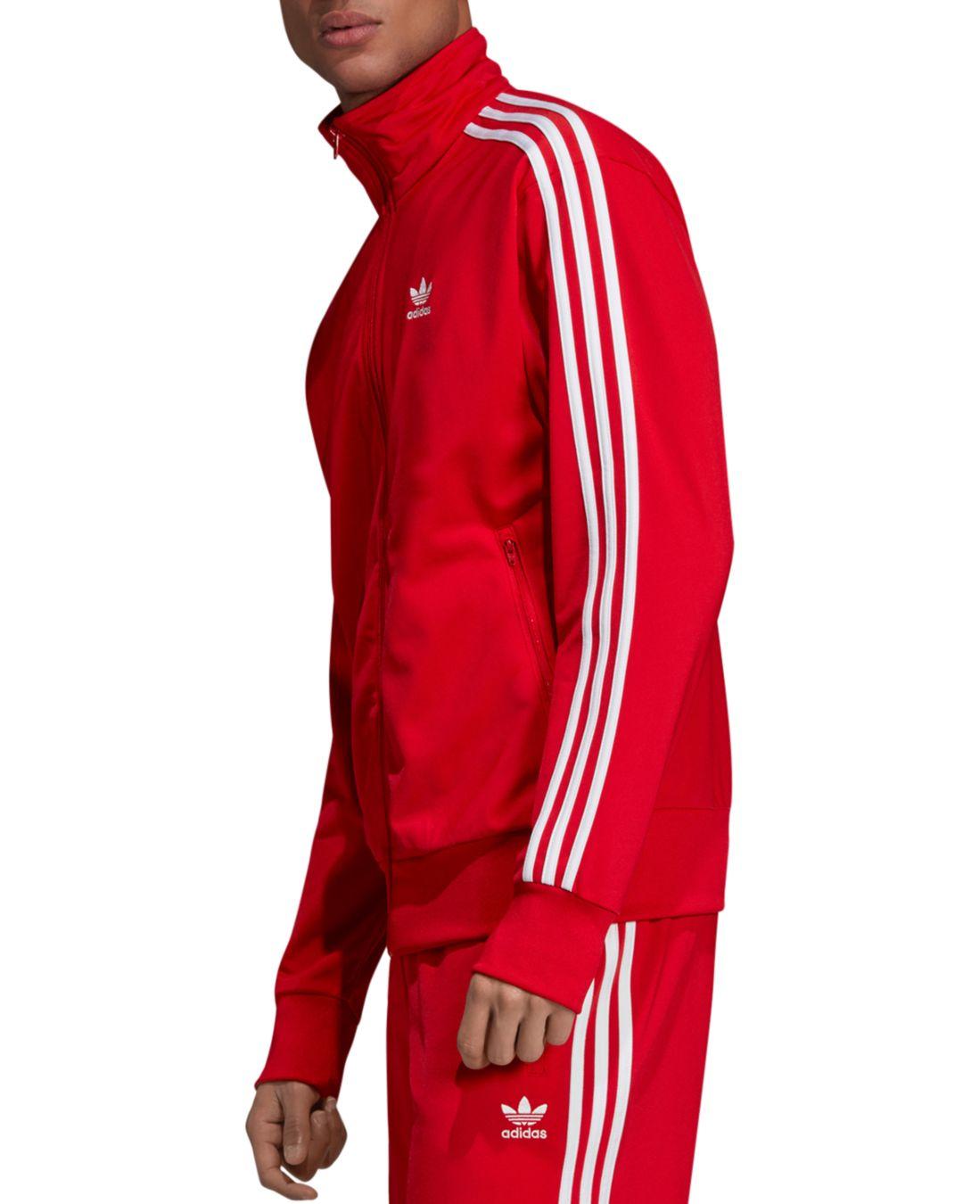 adidas Originals Firebird Tricot Track Jacket in Red for Men | Lyst