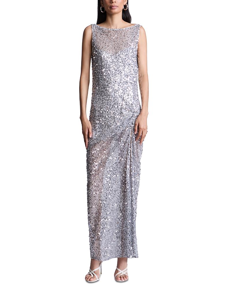 open lace back dress Nana Gotti Amara Barbie Pink Sequin Dress