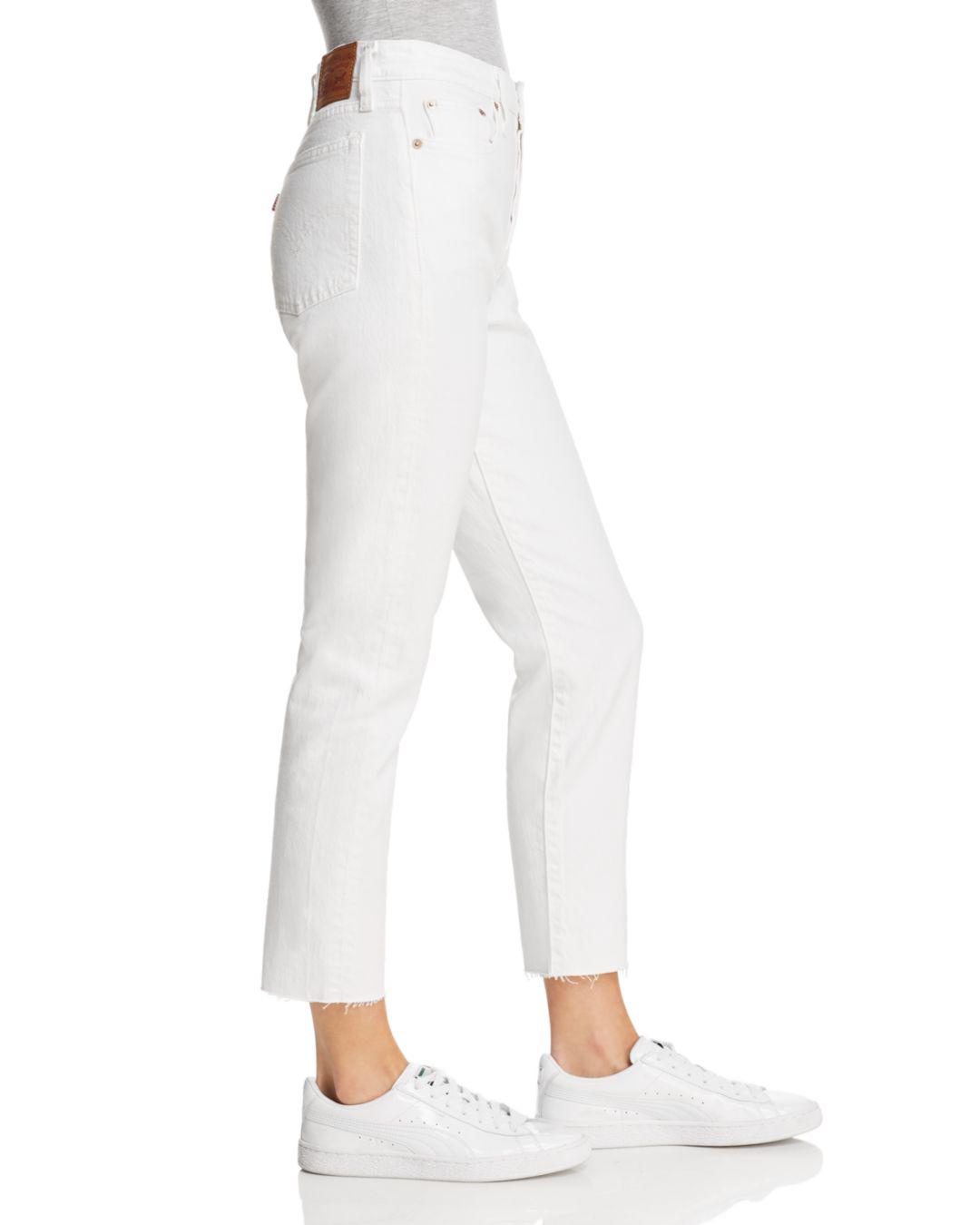 white wedgie fit levi's