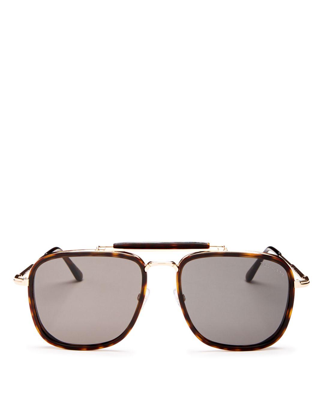 tom ford men's huck metal aviator sunglasses