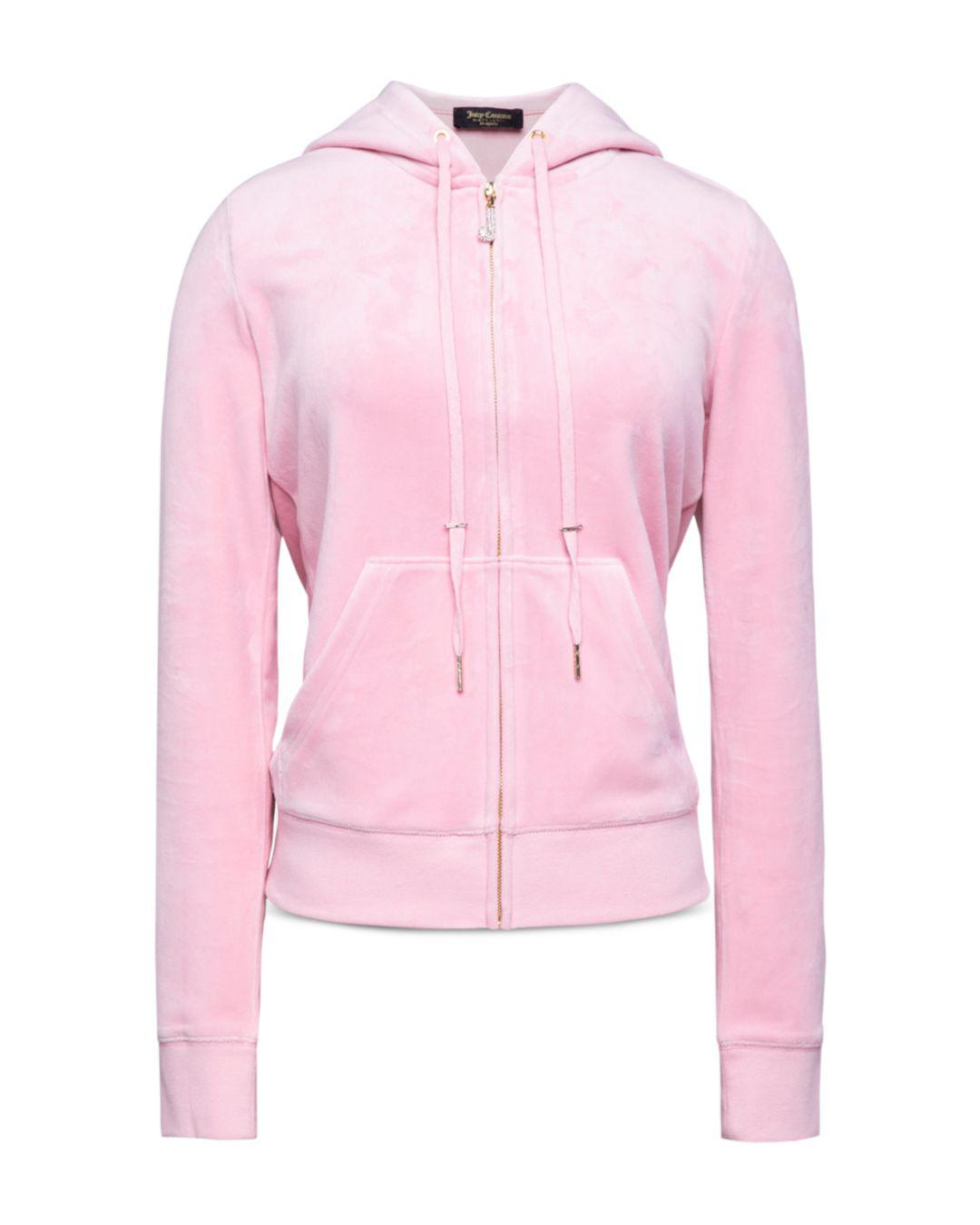 Juicy Couture Robertson Luxe Velour Hoodie in Pink | Lyst