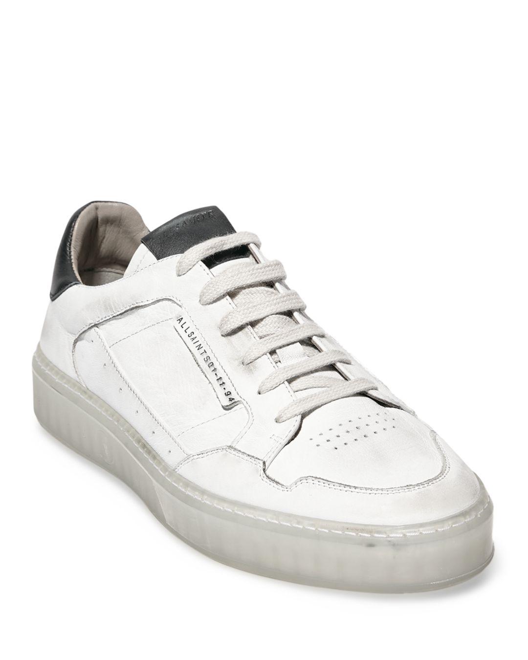 AllSaints Alton Lace Up Sneakers in White for Men | Lyst