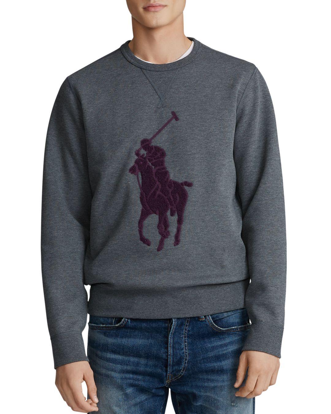Polo Ralph Lauren Synthetic Big Pony Sweatshirt in Charcoal Heather (Gray)  for Men - Lyst