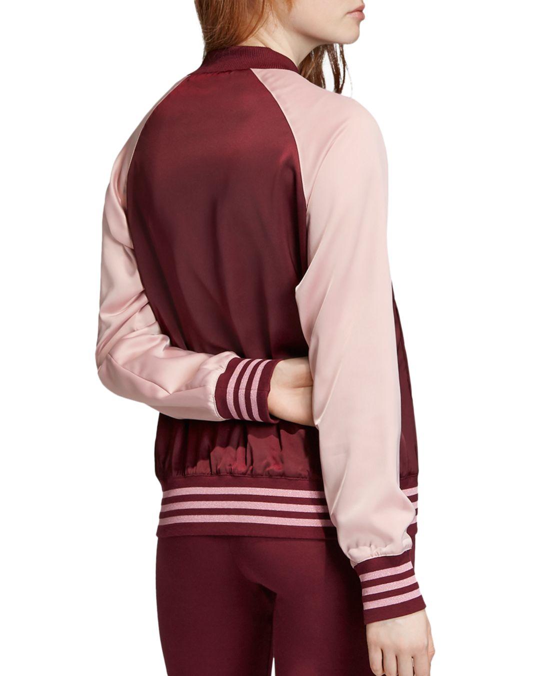 adidas satin bomber jacket