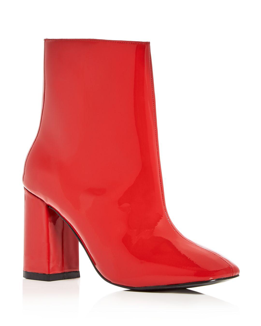 womens red patent leather boots