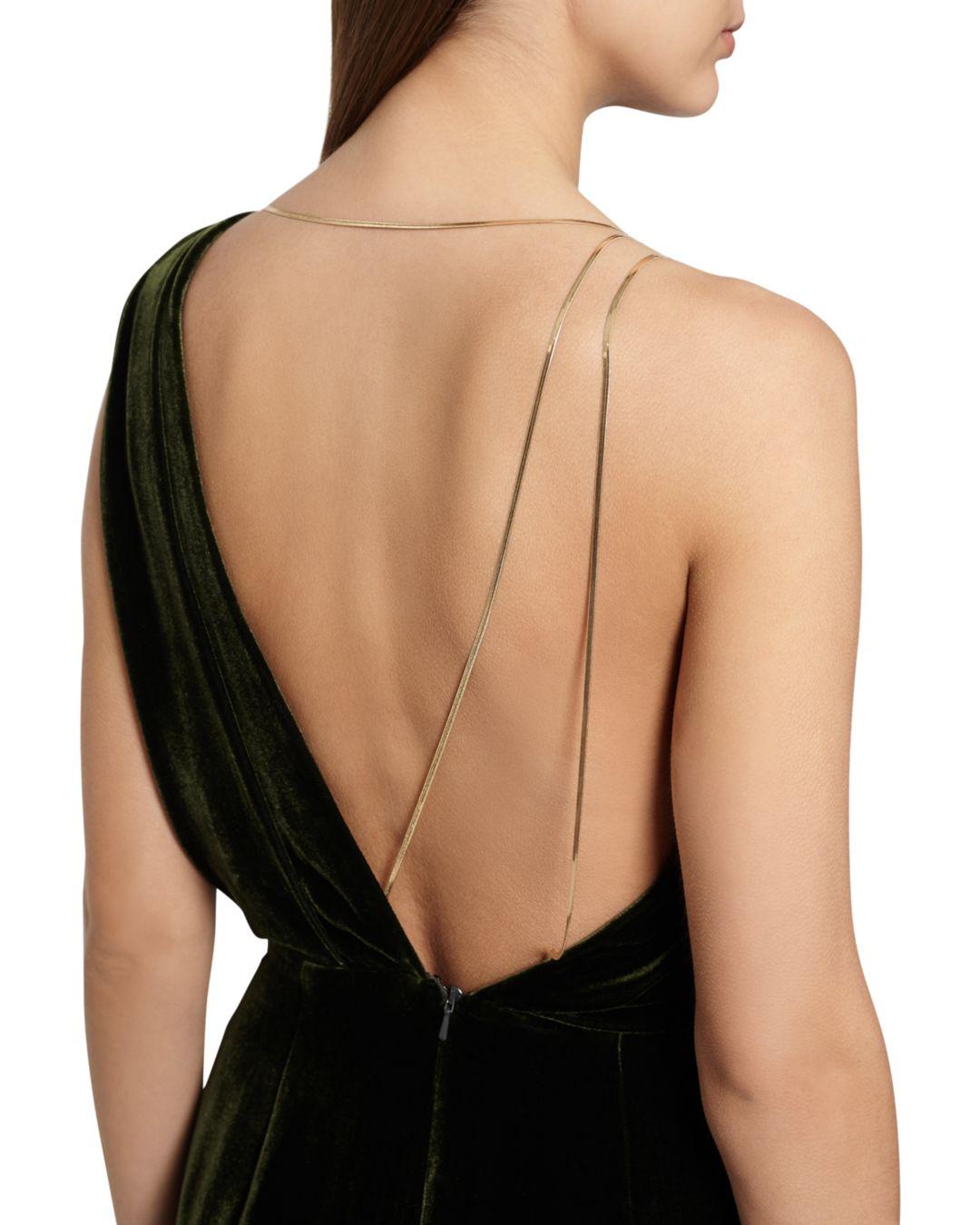 reiss green velvet dress