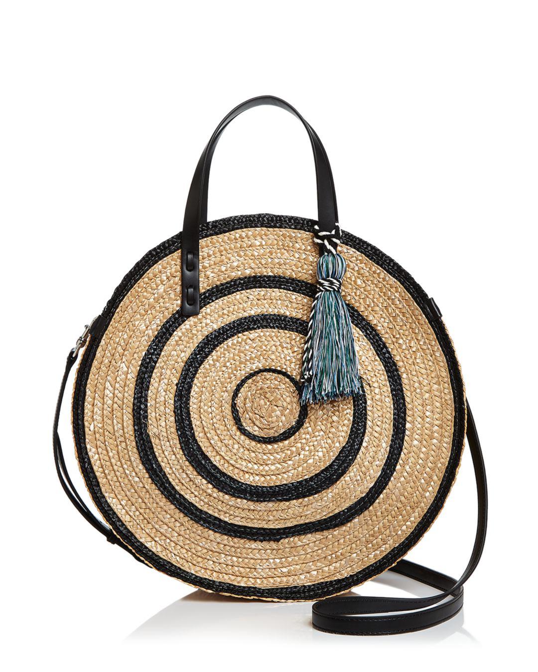 straw circle tote bag