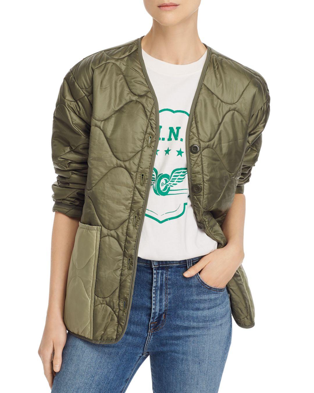 Anine Bing Synthetic Andy Quilted Bomber Jacket in Military Green (Green) |  Lyst Canada